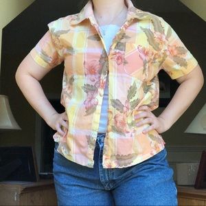vintage floral hawaiian dad shirt